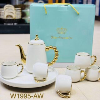 Tea Set Serving Set With 6 Cups 1 Kattle And1 Tray Gift Pack Stylish Design Imported