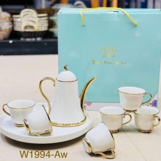 Serving Tea Set 6 cups, 1 kattle With 1 Tray