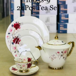 Classic Grace 24-Piece Bone Tea Serving Set