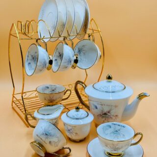 Luxury in Every Cup 18-Piece Bone China Tea Serving Set