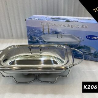 TORAY GOLD Food Warmer with Glass Dish, 2.4 Litre - K206