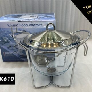 Round Food Warmer with Heat Resistant Glass - K610 (Toray Gold)