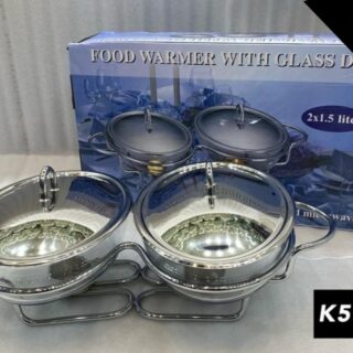 Toray Gold Food Warmer with Glass Dish – 2 x 1.5 Liter (K550)