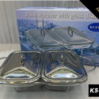 Toray Gold Food Warmer with Glass Dish – 2 x 1.5 Liter (K500)