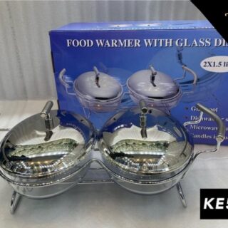 Toray Gold Food Warmer with Glass Dish – 2 x 1.5 Liter